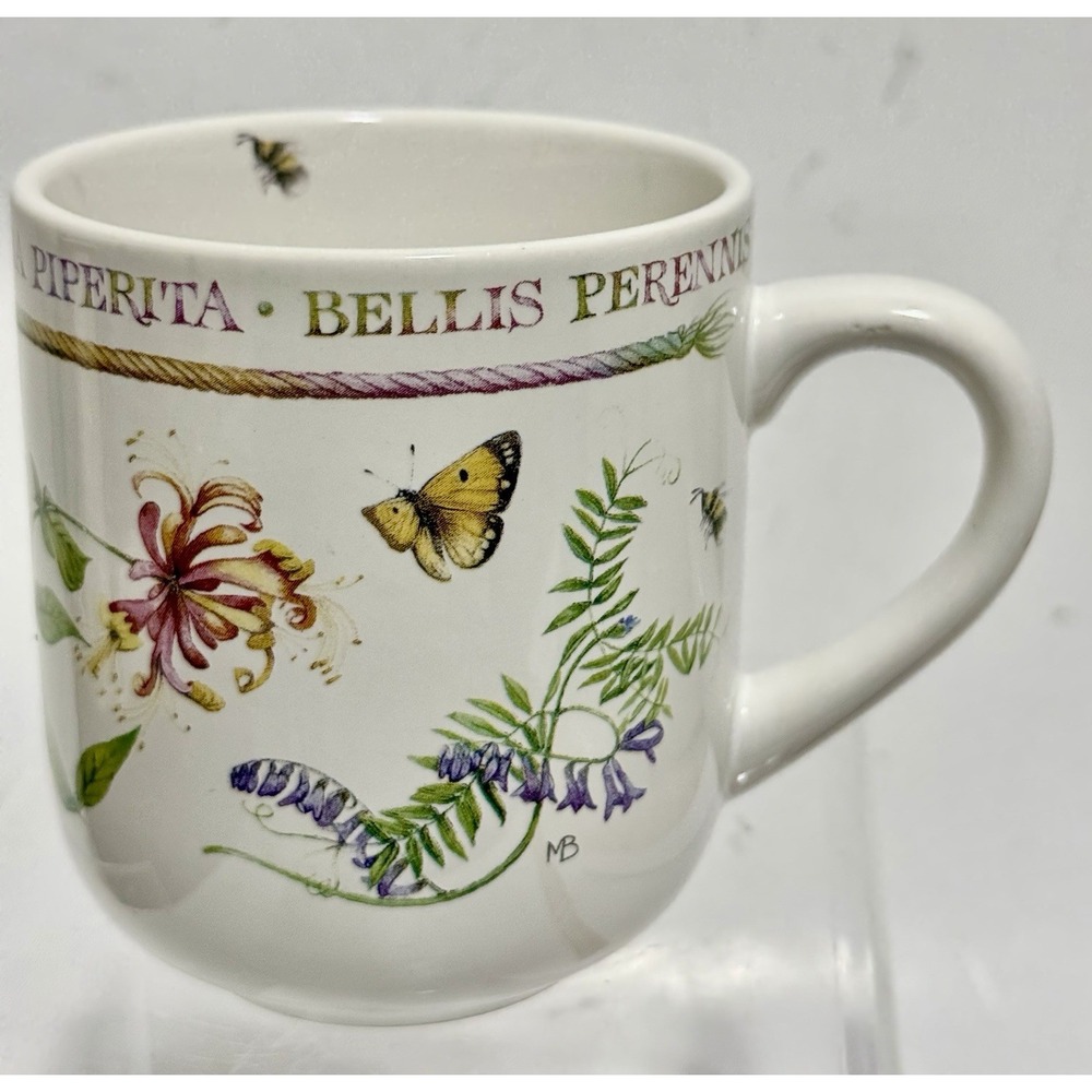 Marjolein Bastin WILDFLOWER MEADOW Coffee Tea Mug Flowers Bees Butterflies VTG